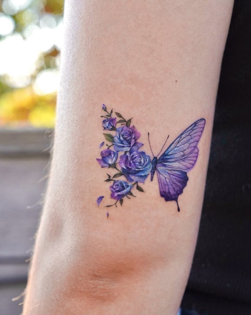 butterfly tattoo purple